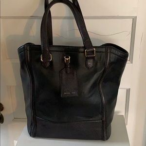 Reiss large leather tote